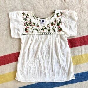 Meixcan hand embroidered nopales cactus top